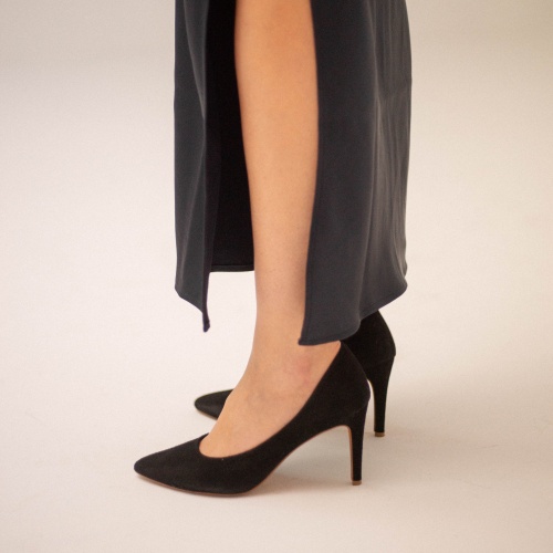 Rita high heels, black suede